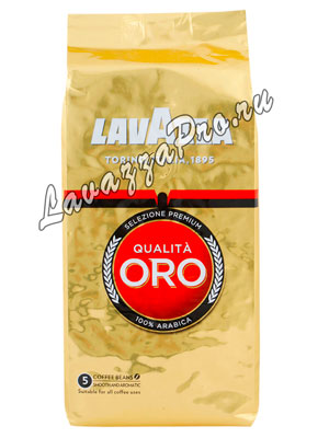 Кофе Lavazza в зернах Qualita Oro 500 гр в.у.